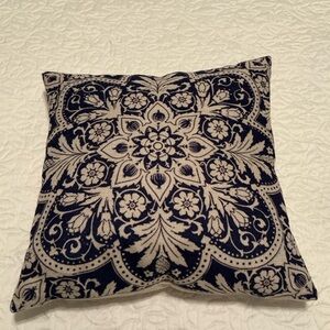 Purple and Cream Decorative Pillow with zipper and inserted pillow